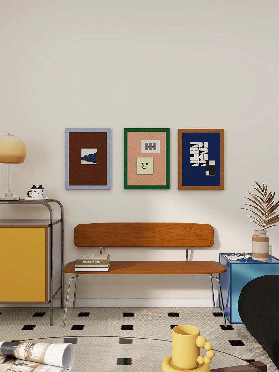 Two-Tone Felt Push Pin Board