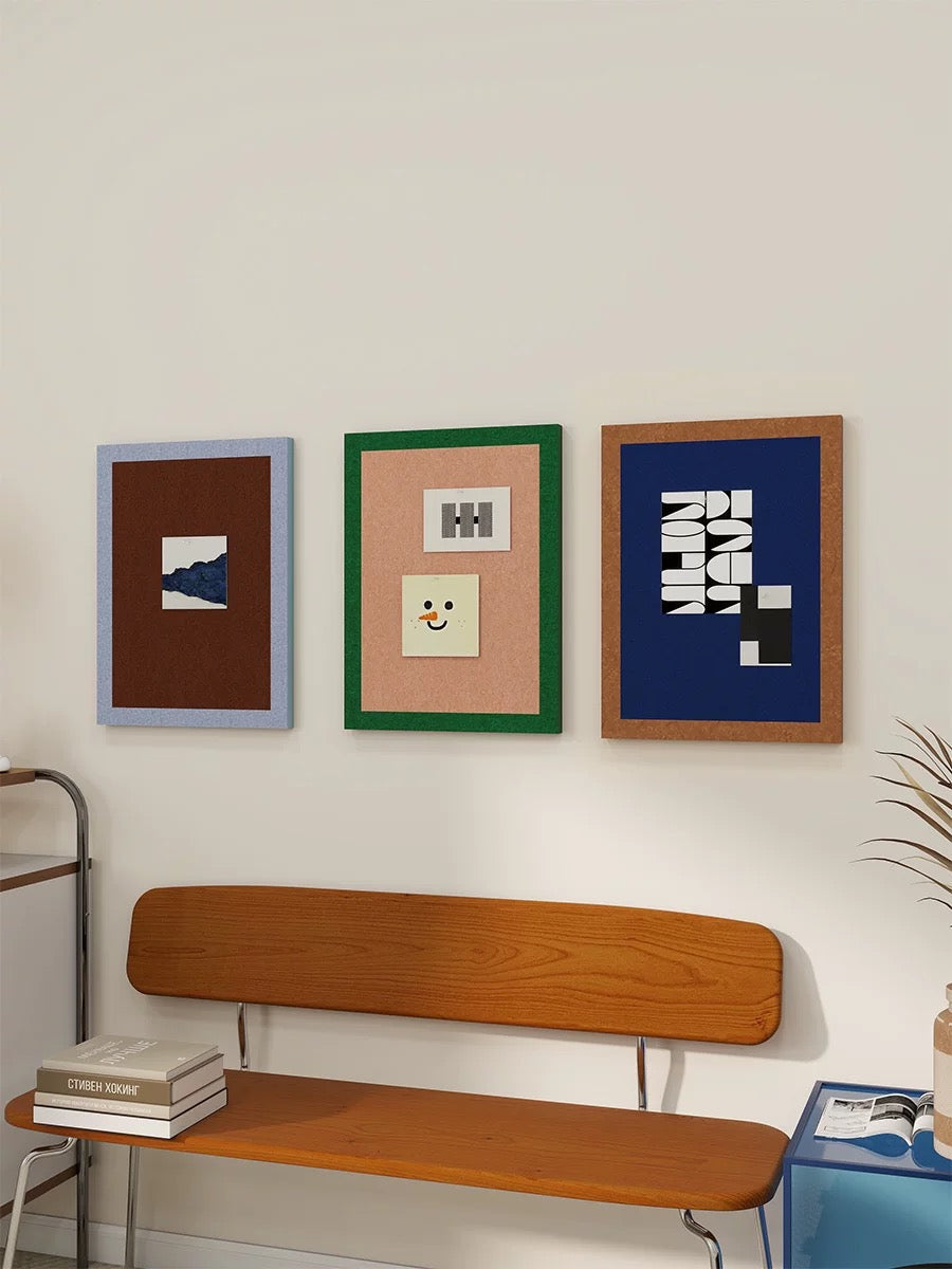 Two-Tone Felt Push Pin Board
