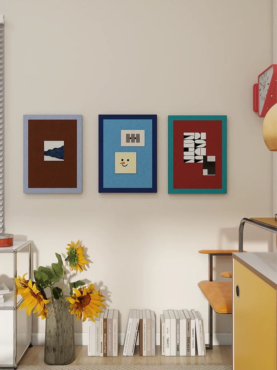 Two-Tone Felt Push Pin Board