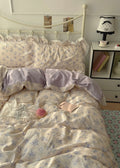 French Lace Floral Cotton Bedding Set
