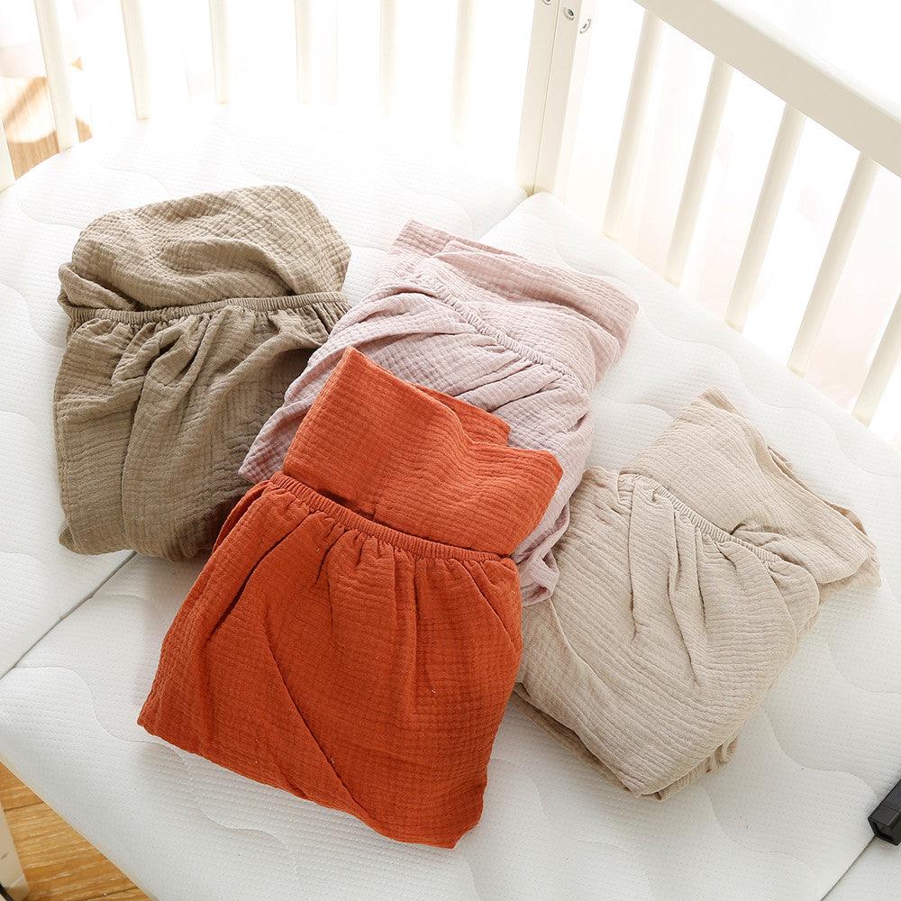 Cotton Muslin Fitted Baby Crib Sheets-Unisex