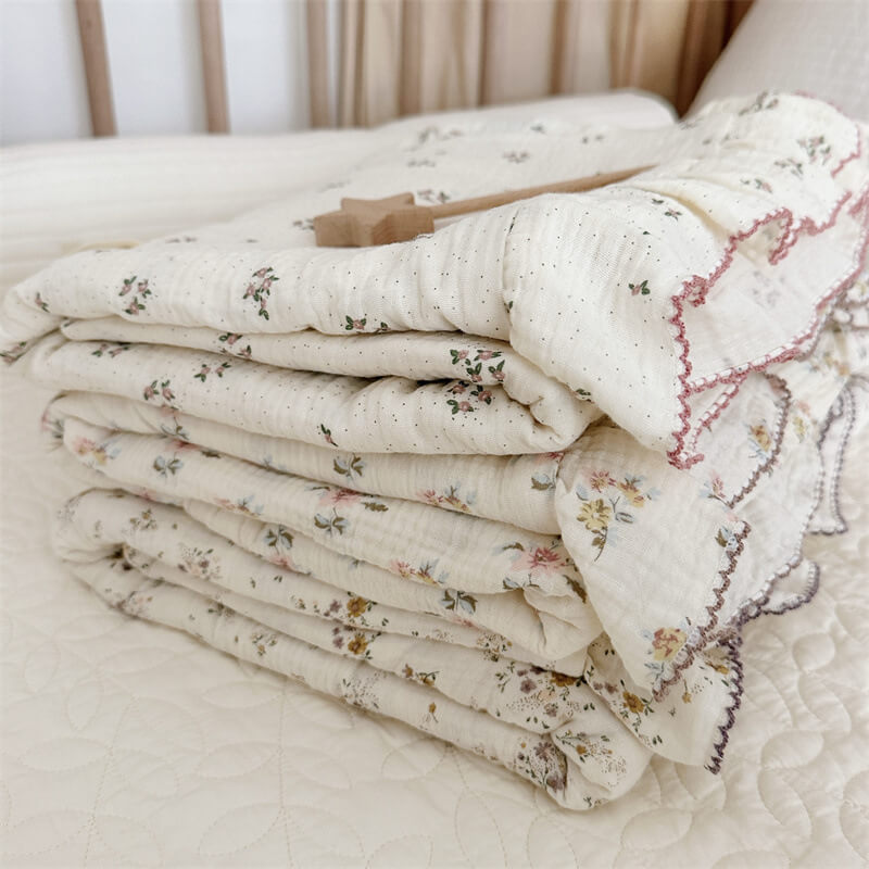 Cotton Floral Bedding Set for Girls – Ruffled Muslin