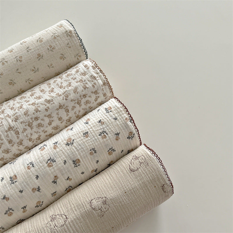 Cotton Muslin Baby Blanket – Vintage Floral Print