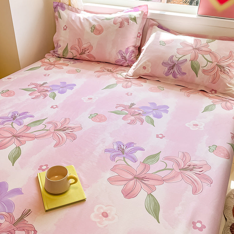 Floral Fitted Bed Sheets Lily