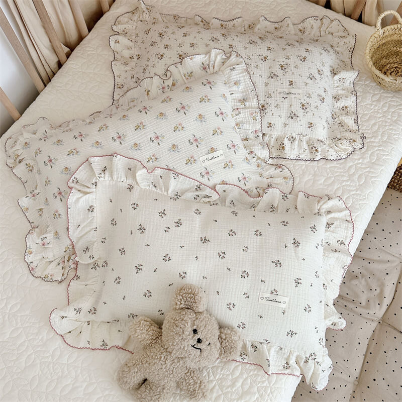 Cotton Floral Bedding Set for Girls – Ruffled Muslin