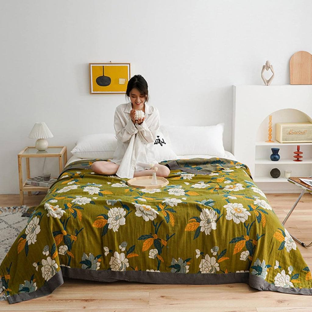 Olive Garden Printed Cotton Quilt