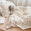 Rose Floral Duvet Cover Set – Ruffled Cotton Muslin