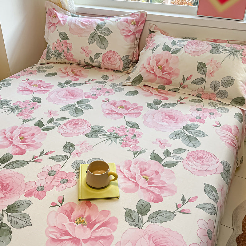 Floral Fitted Bed Sheets Peony