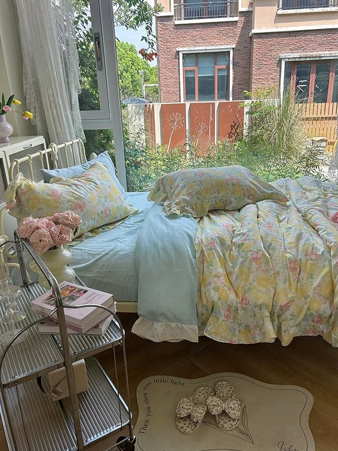 Watercolor Gauze Duvet Cover Set