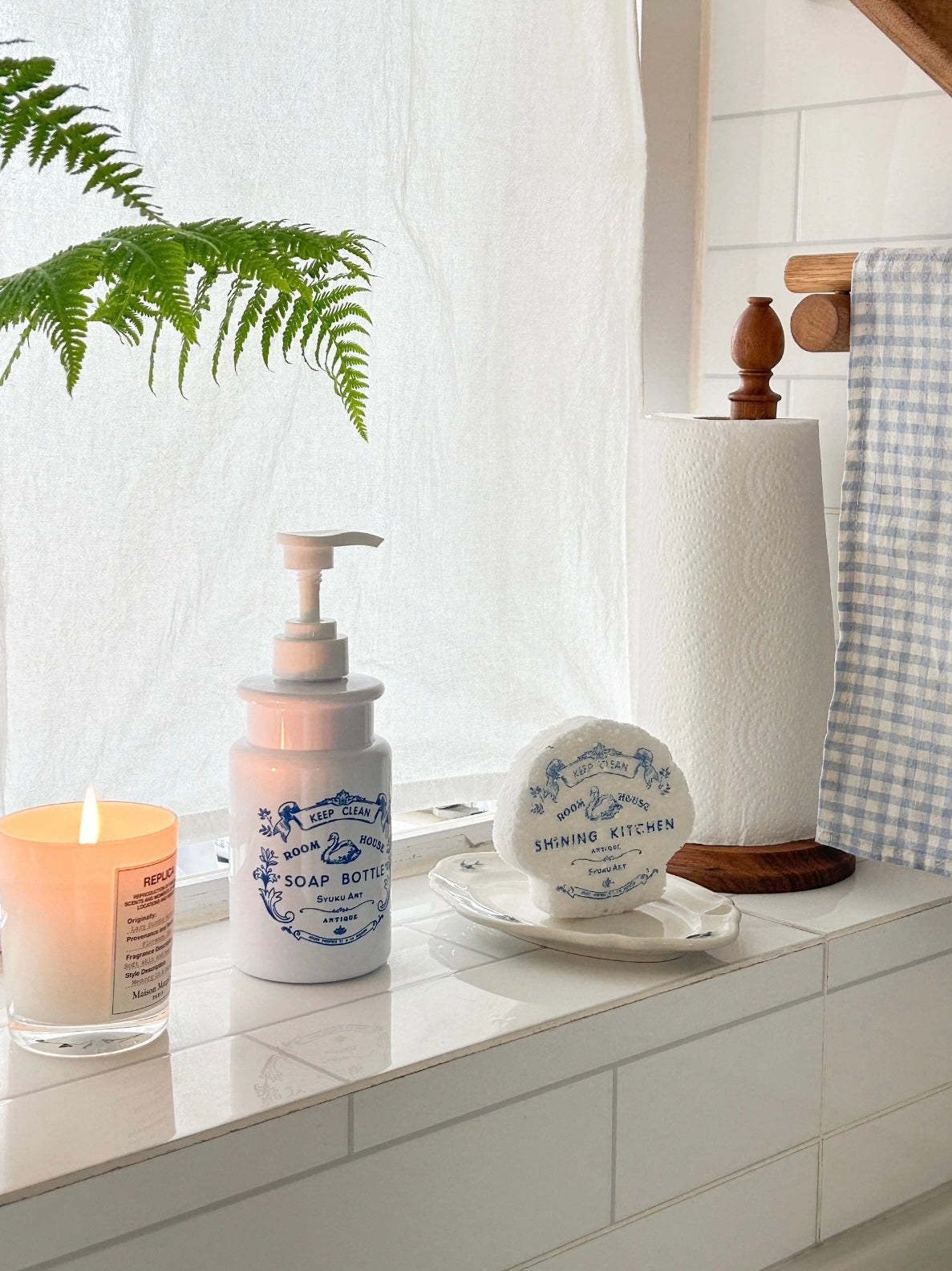 Swan Floral Soap Dispenser