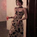 Floral Strap Midi Dress