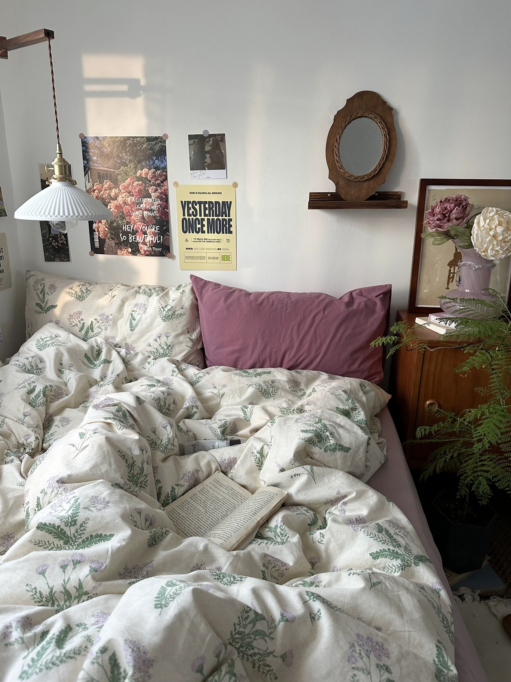 Garden Inspired Lilac Duvet Cover Set