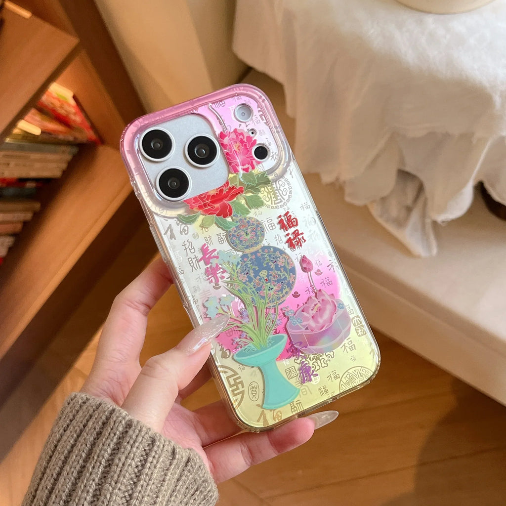 Asian Aesthetic Floral iPhone Case