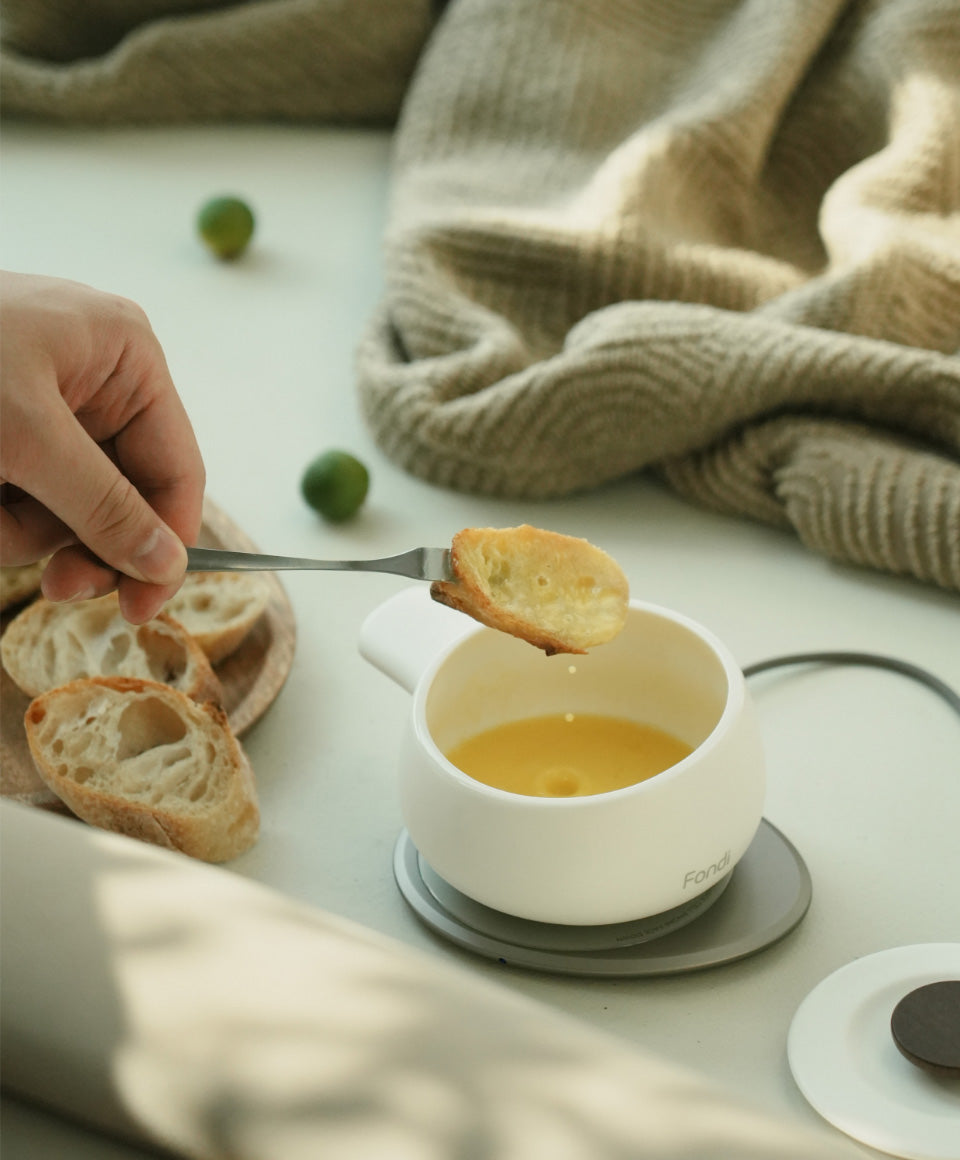 Fondi Self-heating Fondue Set - Jasmine White