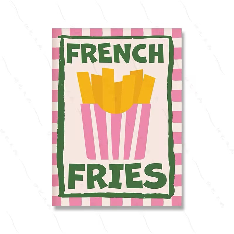 Colorful Food Poster French Fries