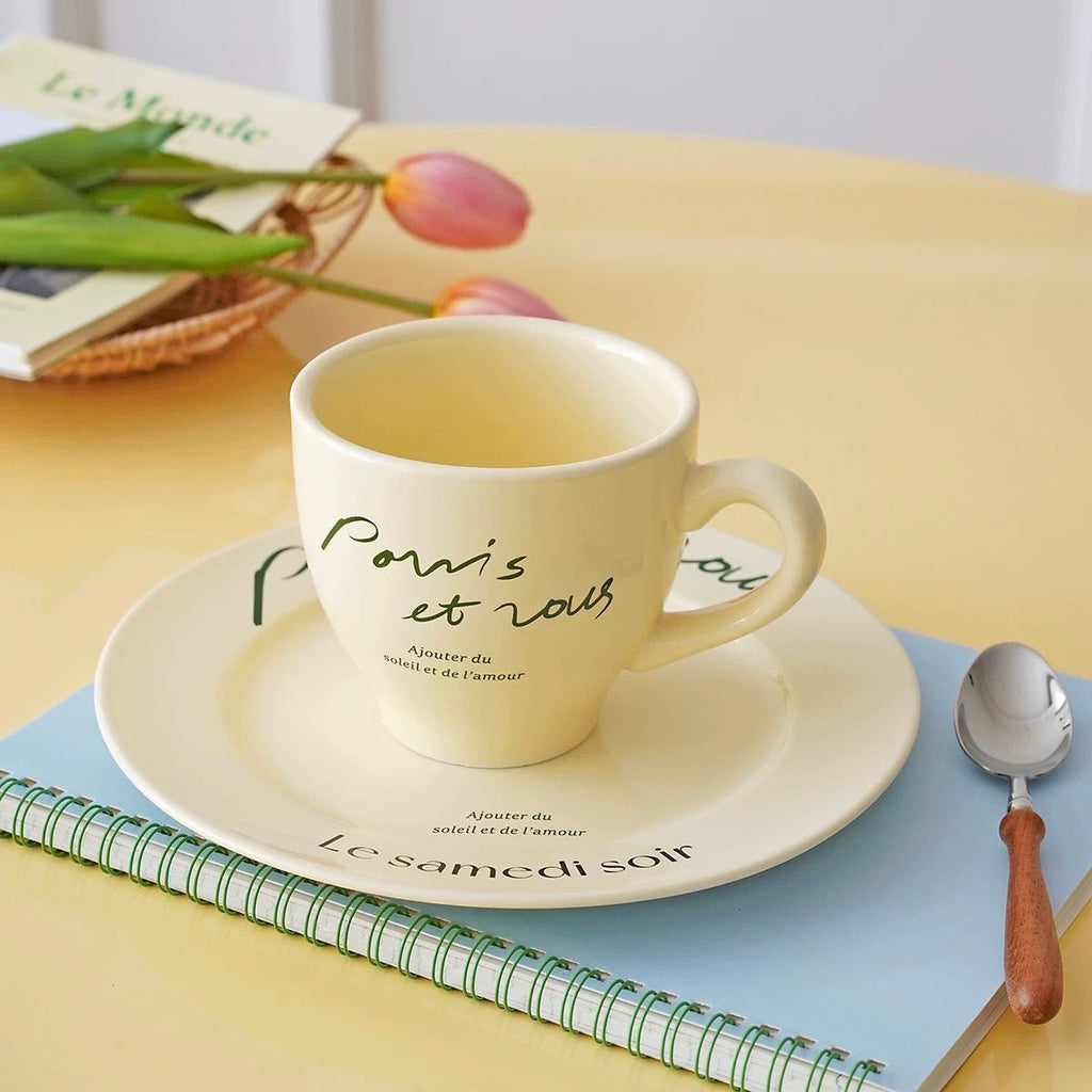 French Bistro Plates and Mugs