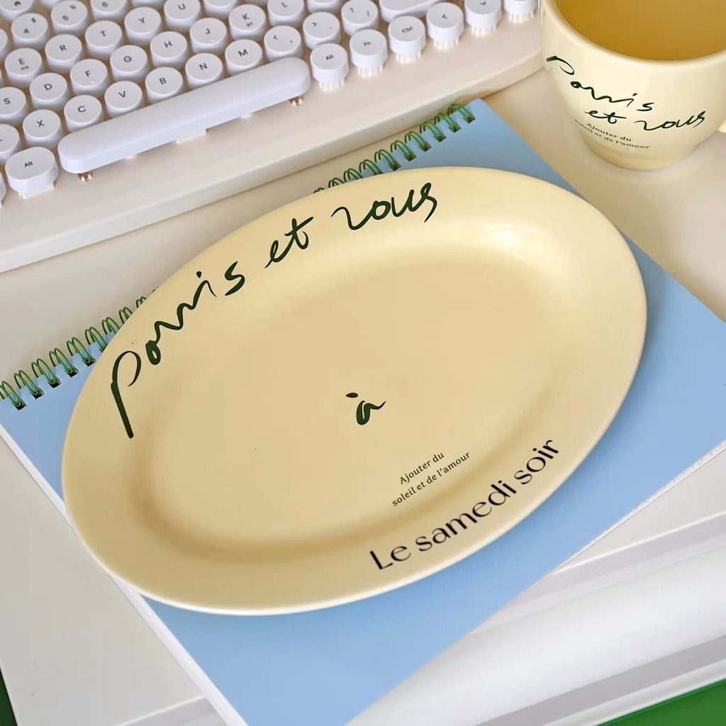 French Bistro Plates and Mugs