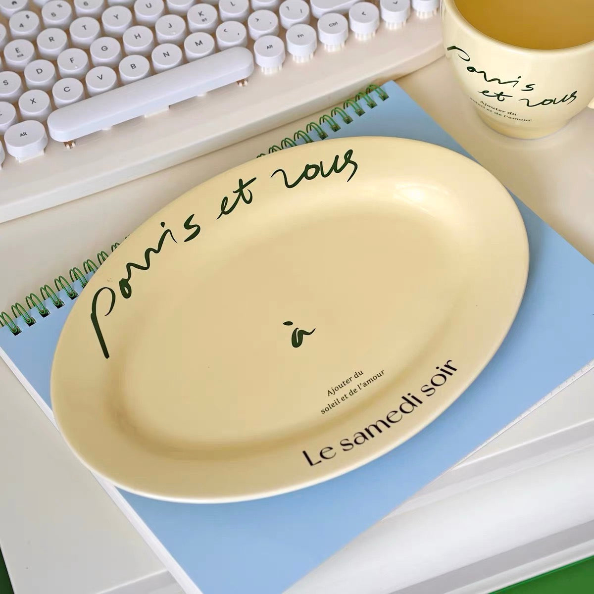 French Bistro Plates and Mugs