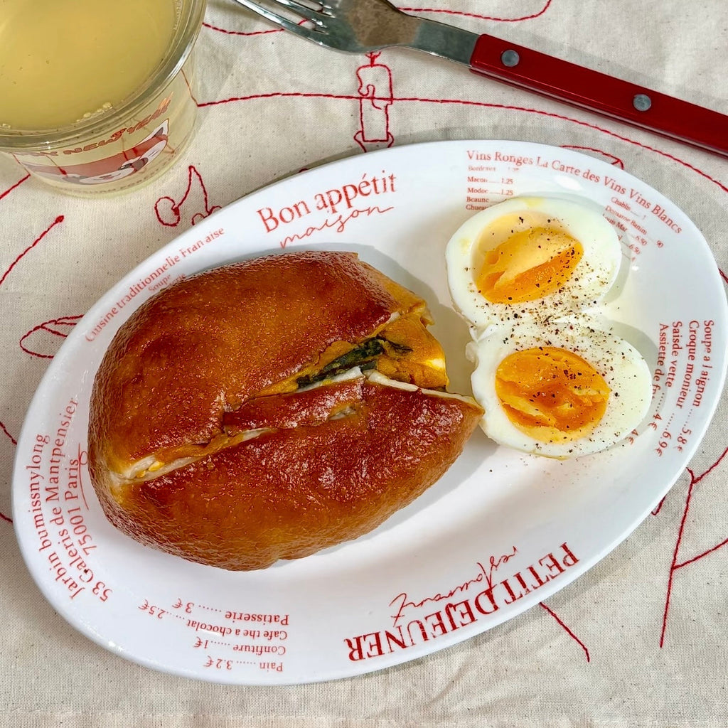 French Coffee Mug & Oval Plate