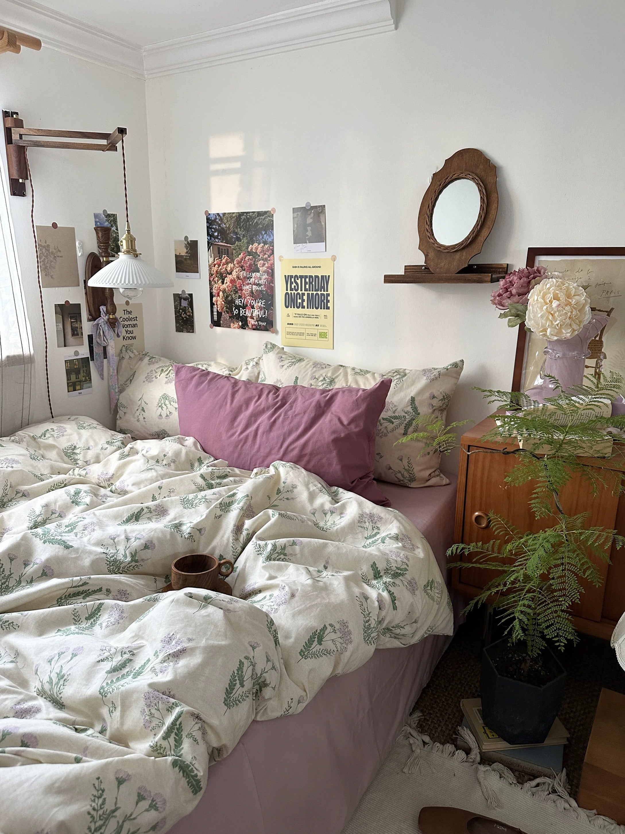 Garden Inspired Lilac Duvet Cover Set