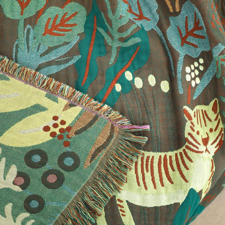 Jungle Tiger Reversible Throw Blanket