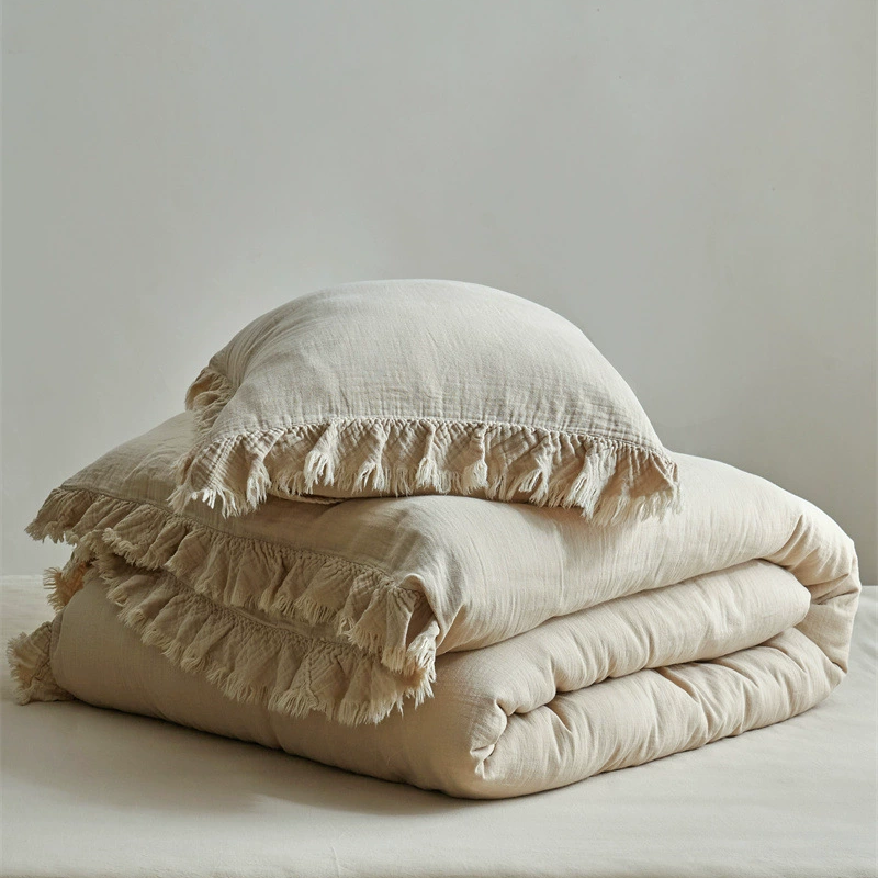 Fringe Duvet Cover Set – Cotton Gauze Bedding