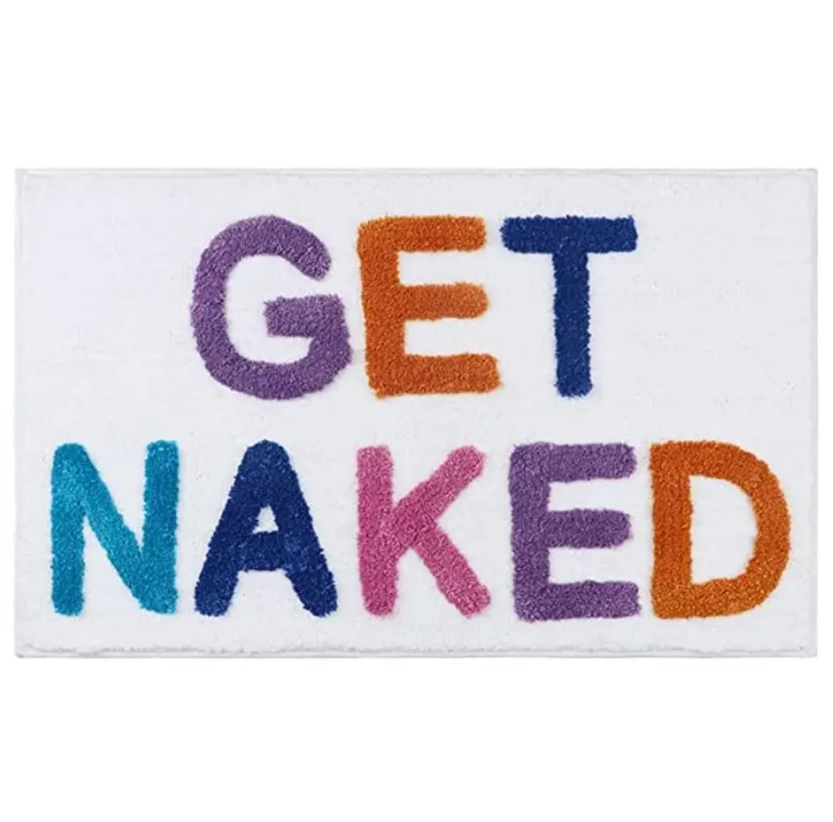 Get Naked Bath Rug Rainbow