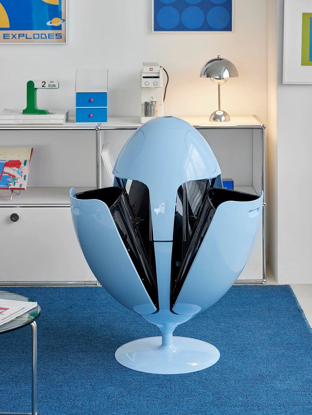 Dinosaur Egg Rotating Kitchen Trash Can