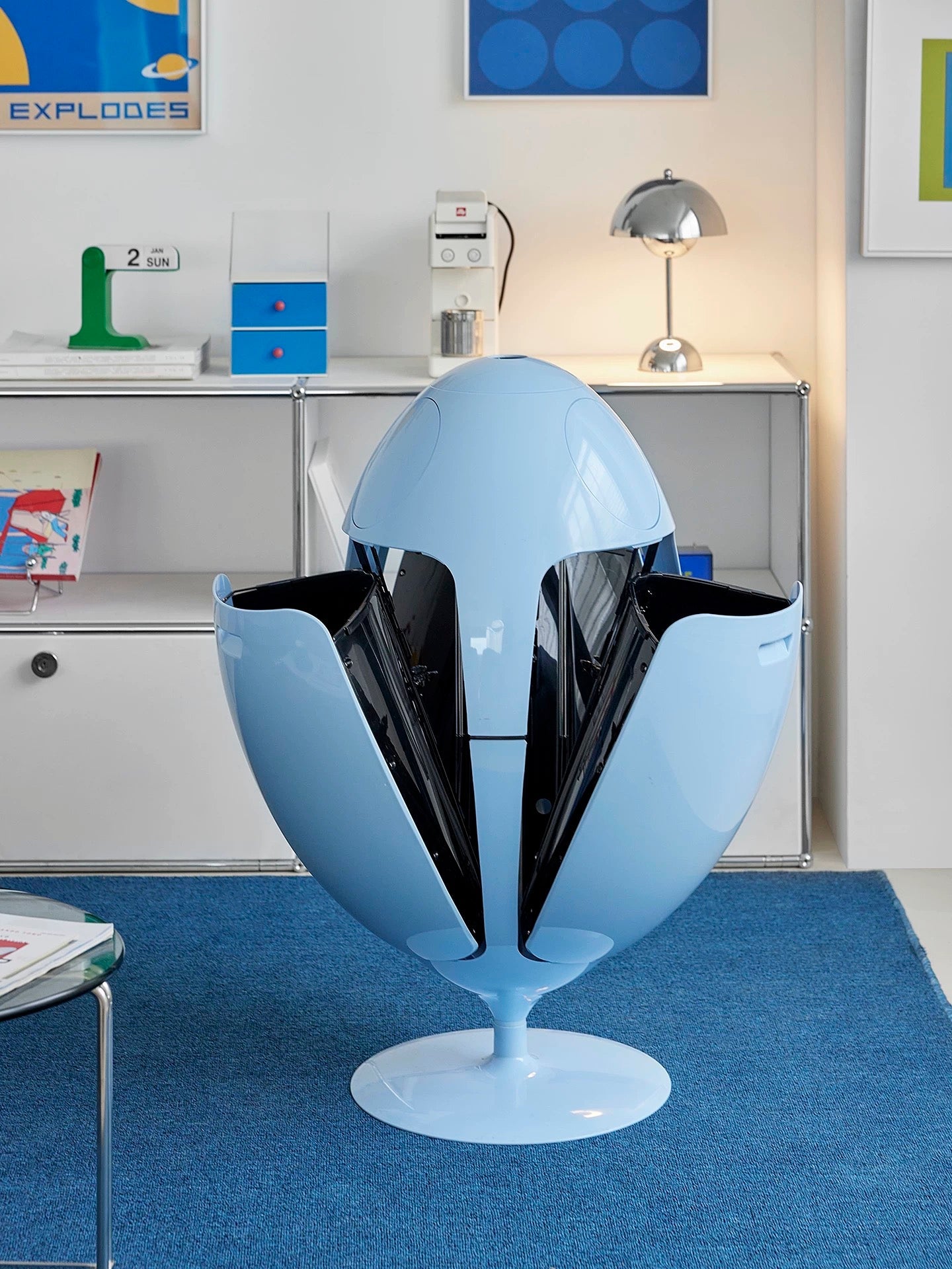Dinosaur Egg Rotating Kitchen Trash Can