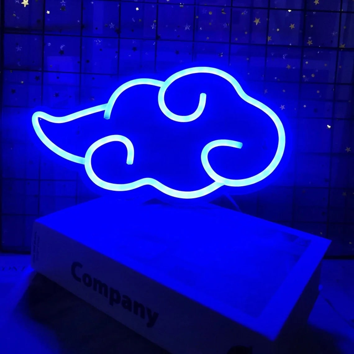 Red Cloud Neon Sign Blue