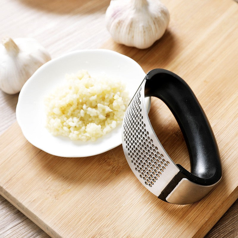 Garlic Press Rocker - Stainless Steel Garlic Crusher Tool