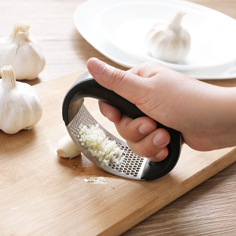 Garlic Press Rocker - Stainless Steel Garlic Crusher Tool