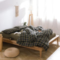 Plaid Cotton Gauze Bedding Set – Soft & Airy Comfort