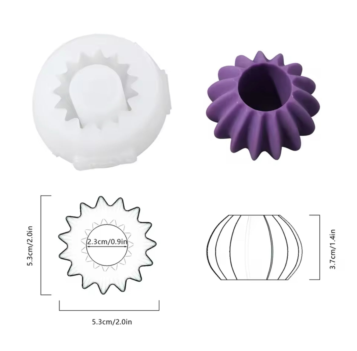 Geometric Silicone Candle Molds 1