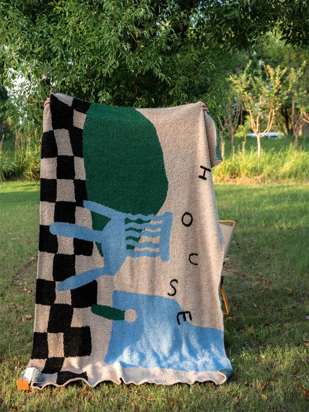 Abstract Chair Throw Blanket
