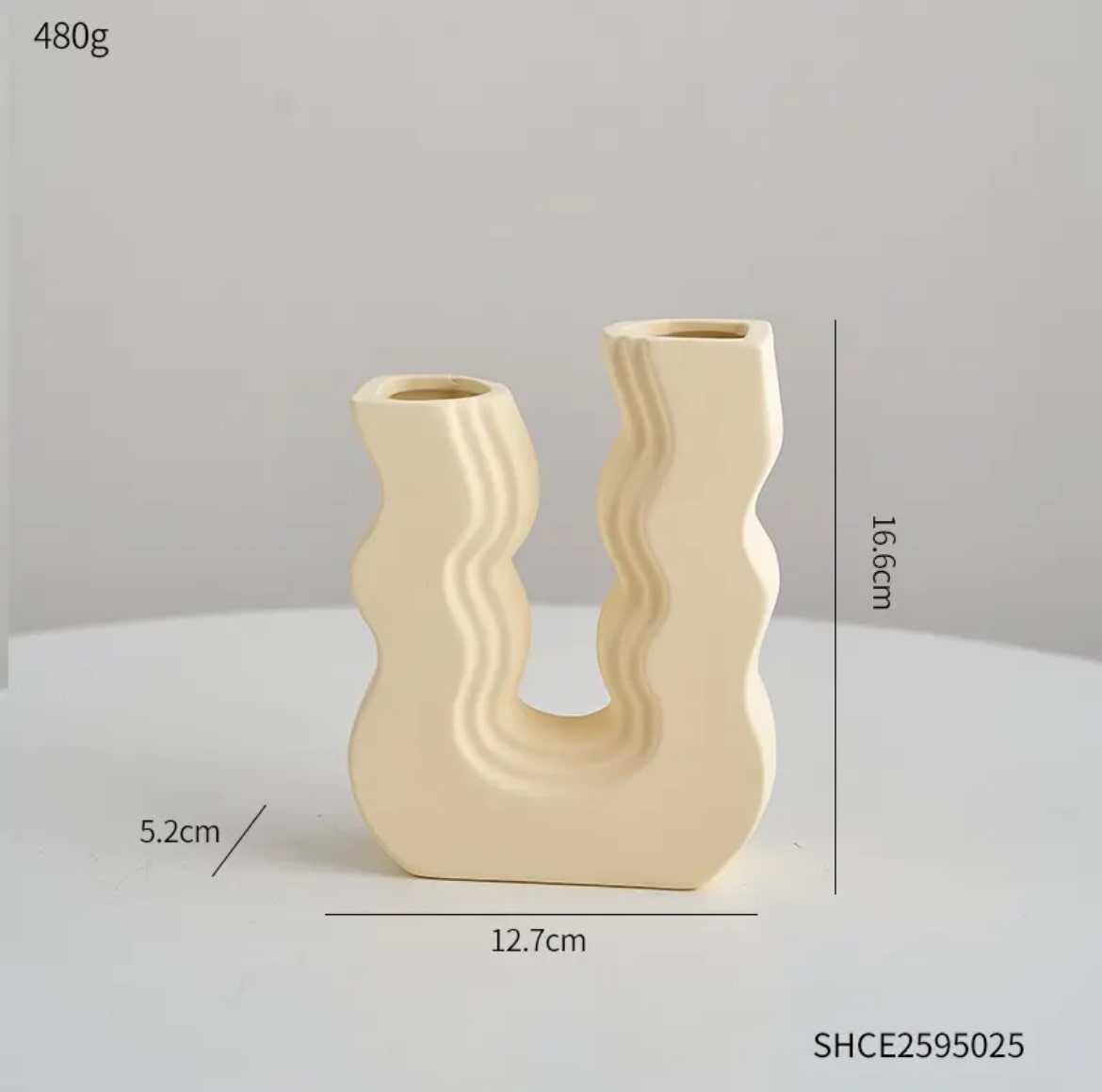 Luna Vase Beige Small