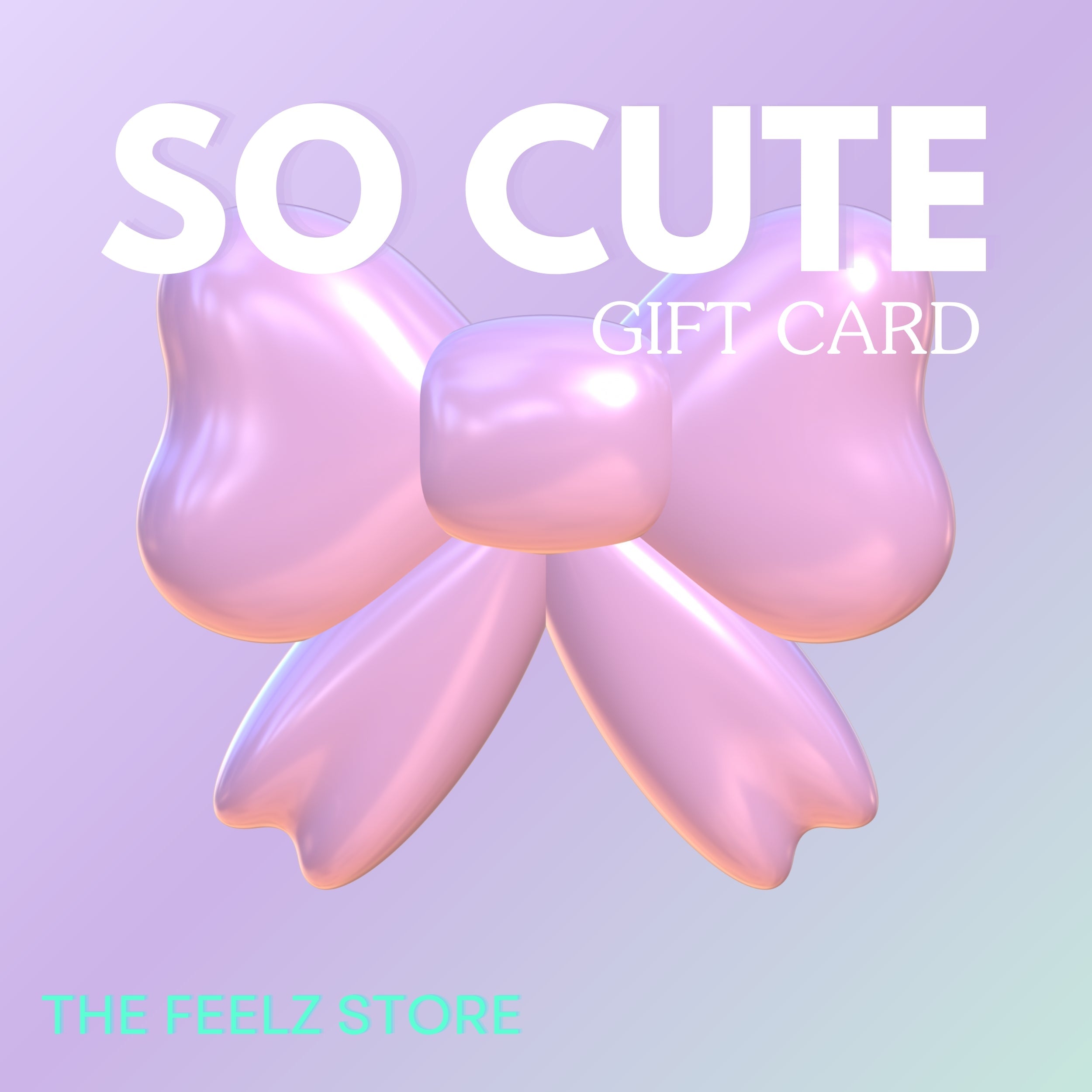 So Cute Gift Card Pink Bow