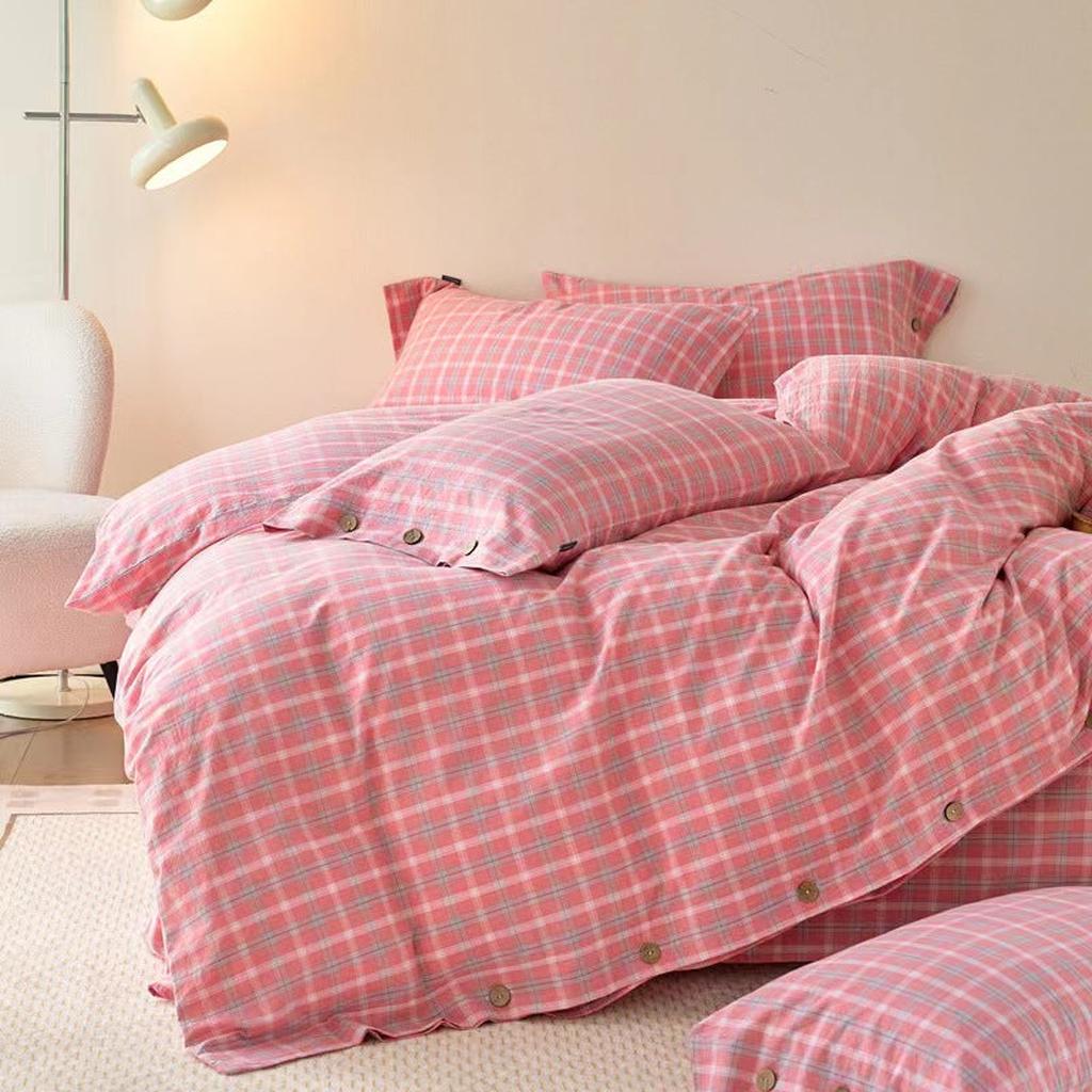 Gingham Bedding Set - Mint Green