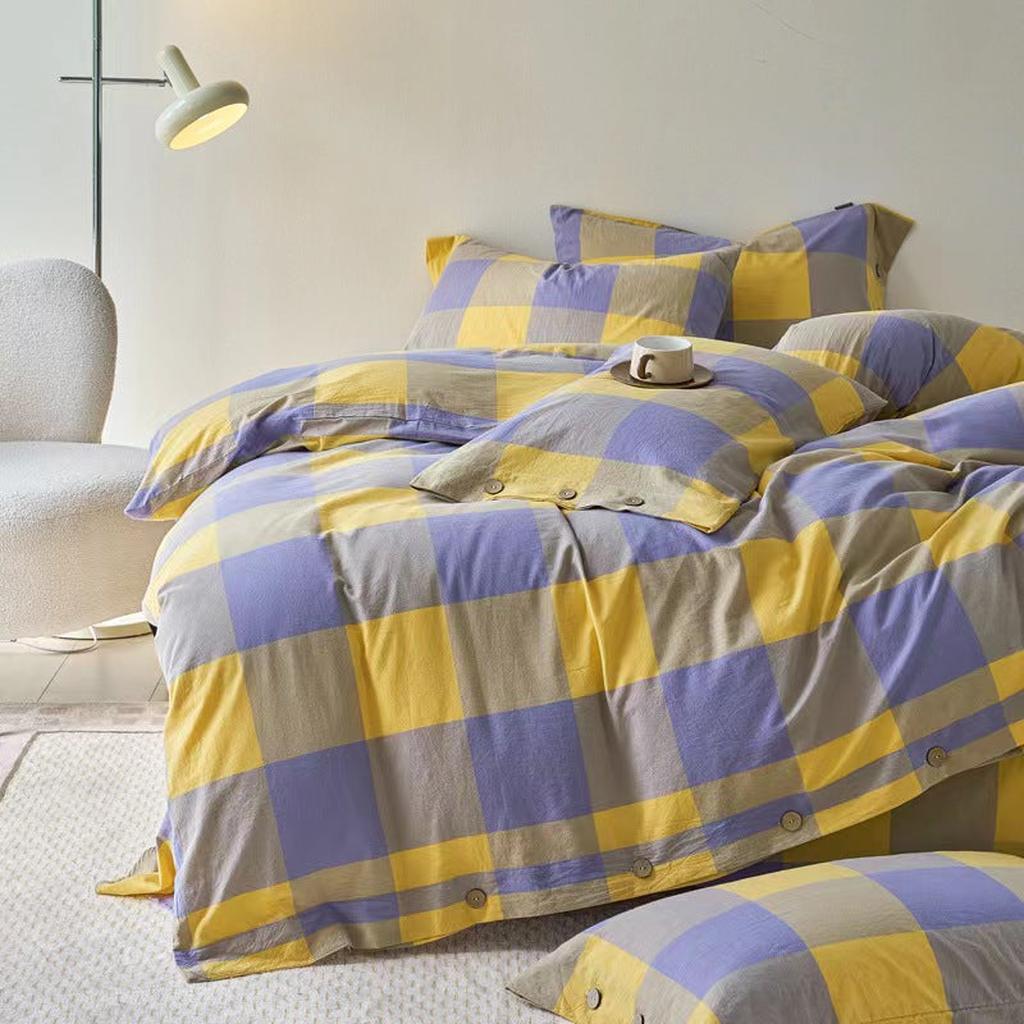 Gingham Bedding Set - Pink