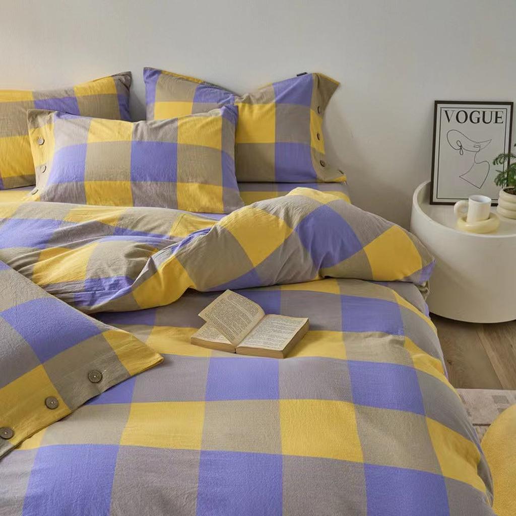 Gingham Bedding Set - Pink