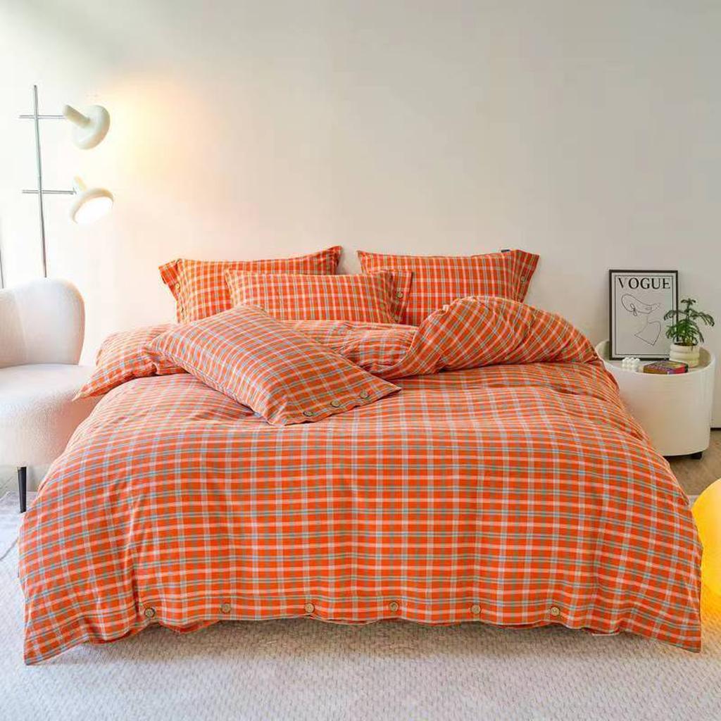 Gingham Bedding Set - Pink
