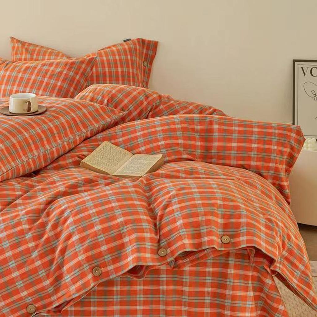 Gingham Bedding Set - Pink