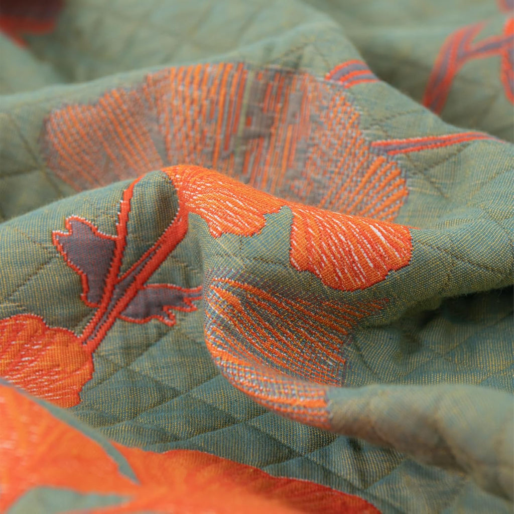 Orange Bloom Ginkgo Quilt Bedding Set