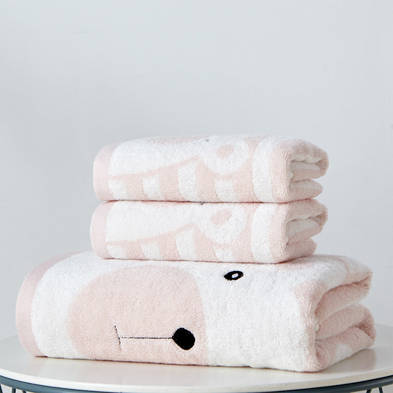 Kids Towel and Washcloth Set – Soft 100% Cotton