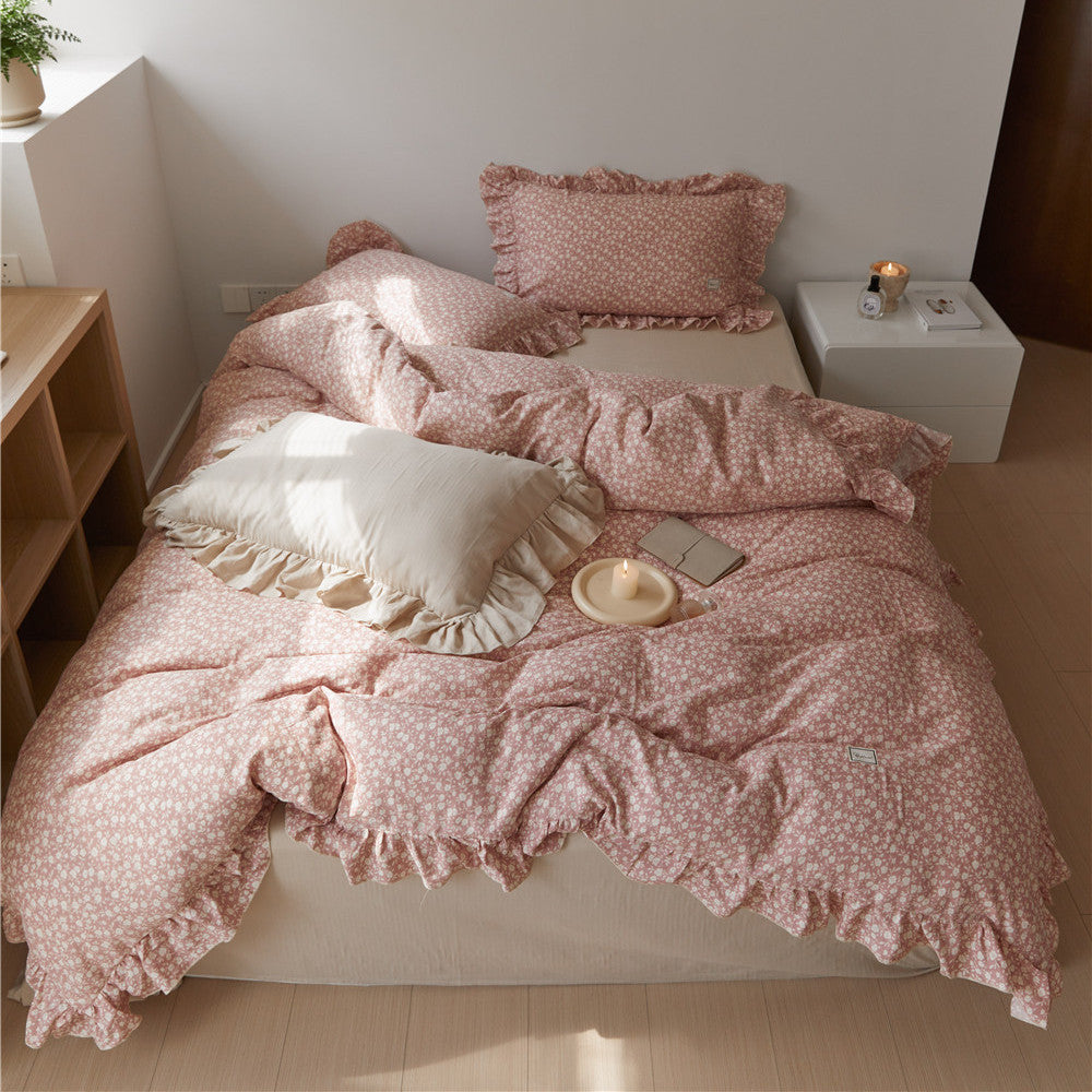 Ditsy Floral Bedding Set – Ruffled Cotton Muslin