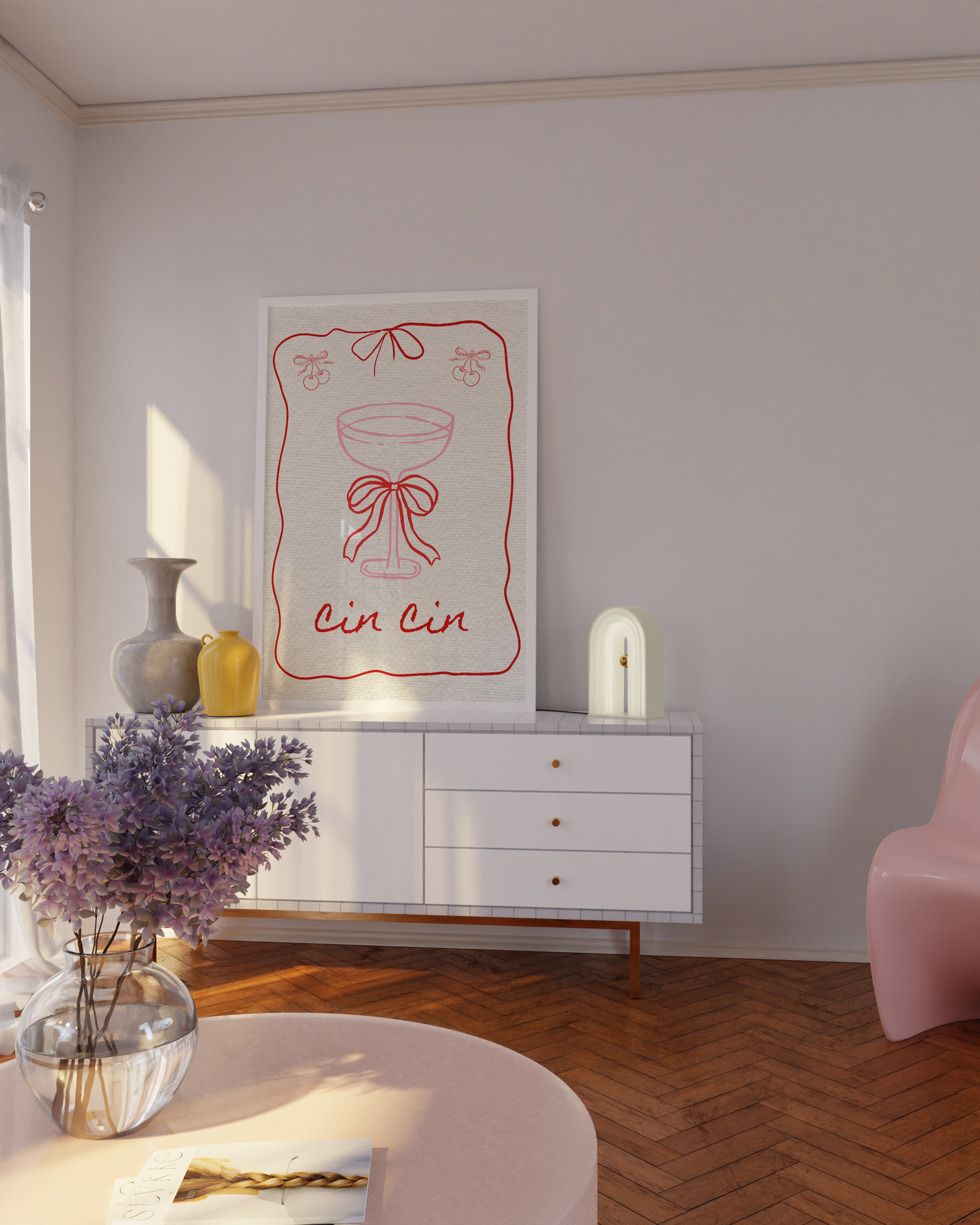 Cin Cin Wine Poster Set