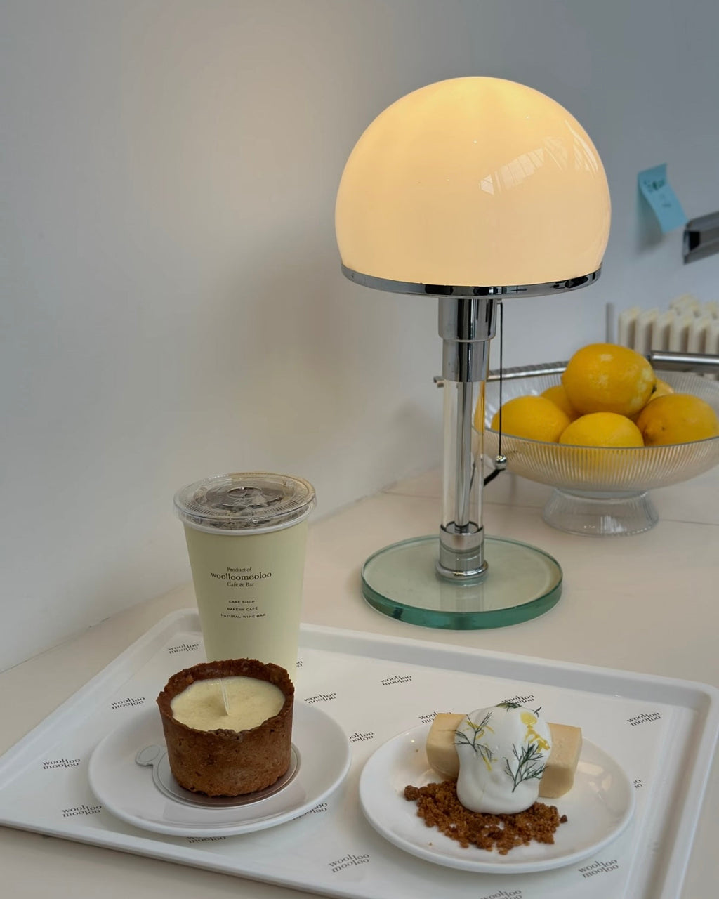 Bauhaus Chrome Mushroom Table Lamp