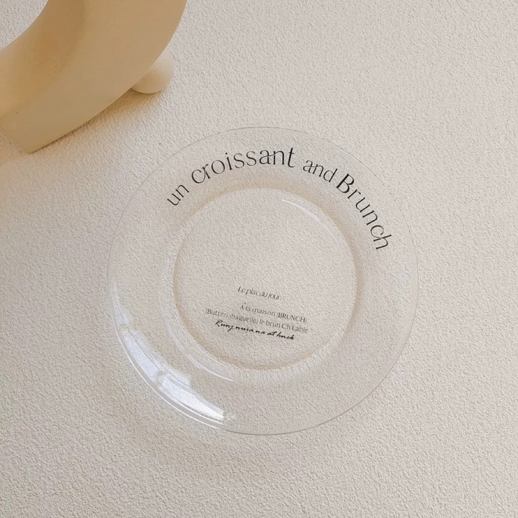 Brunch Clear Glass Plate