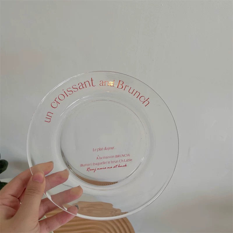 Brunch Clear Glass Plate