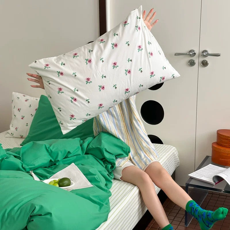 Cute Graphic Cotton Pillowcase